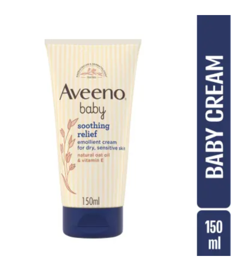 Aveeno Baby Cream Soothing Relief Emollient Cream For Dry & Sensitive Skin 150ml